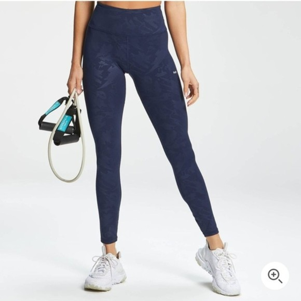 MP Size M Camo Athletic Leggings Womens Navy Blue High Waisted‎ Full Length